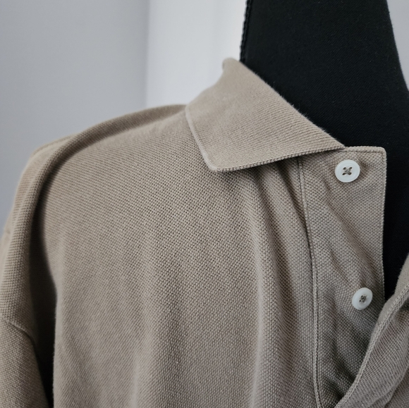 Polo Ralph Lauren Collared Polo Shirt Size L Tan Mens - Picture 3 of 4